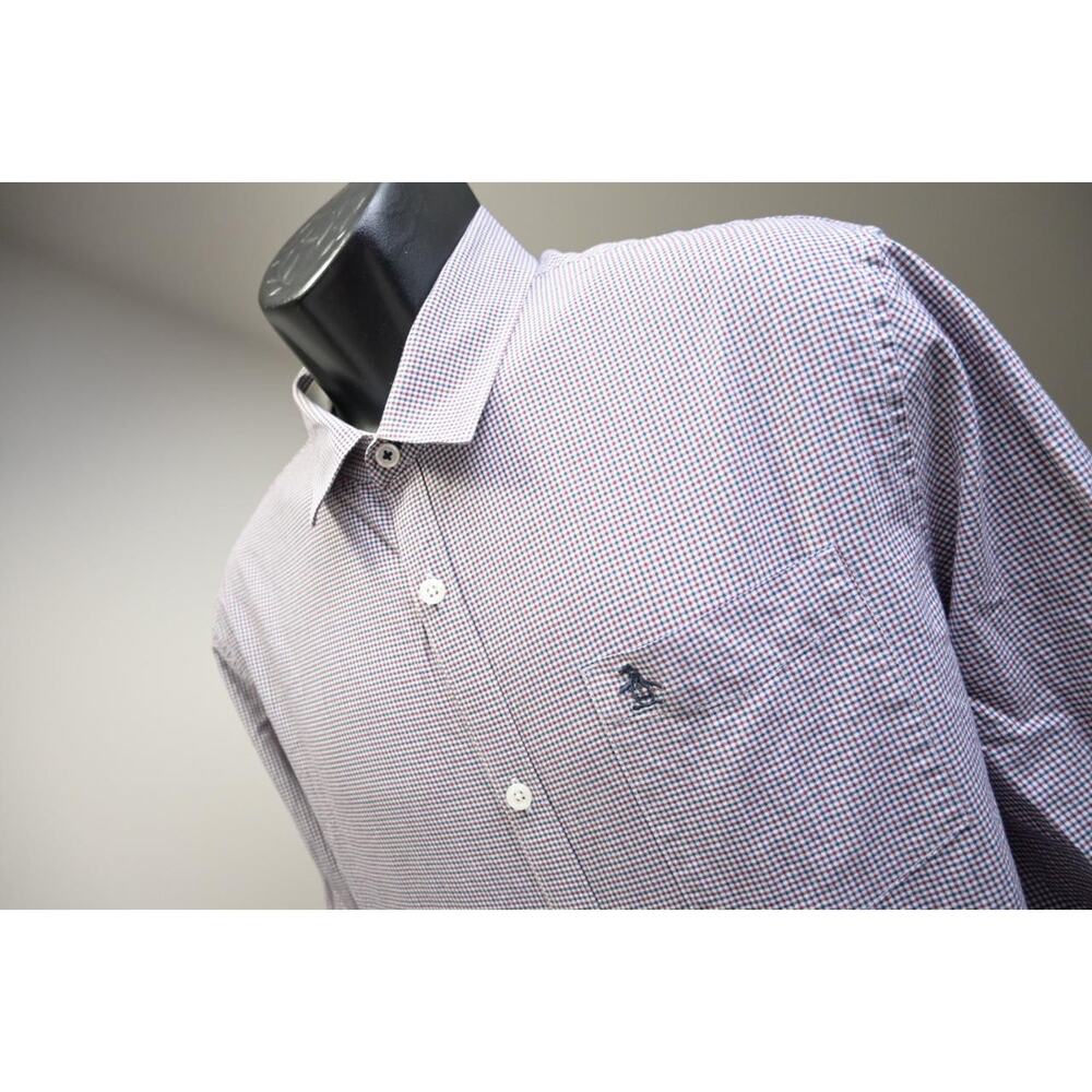 Penguin MunsingWear Heritage Slim Fit Plaid Long Sleeve Button Up Shirt Mens XL